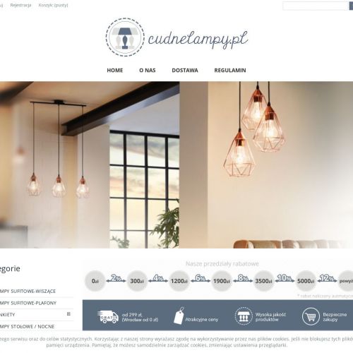 Lampa ścienna sklep