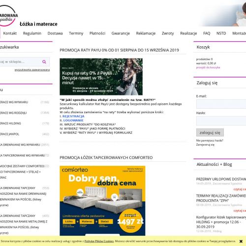 Łóżka tapicerowane 160x200