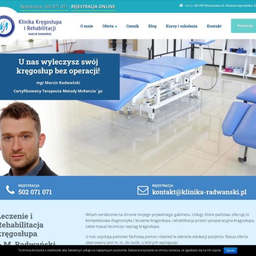 Rehabilitacja kręgosłupa warszawa kabaty