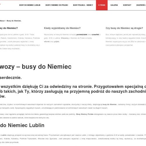 Tarnów - przewoźnik polska niemcy