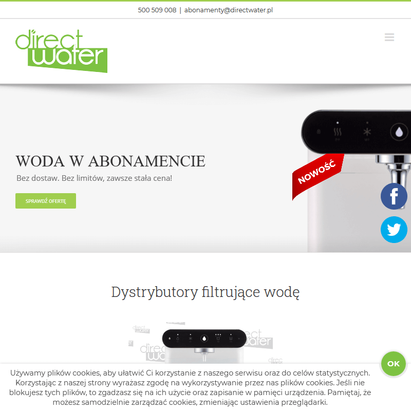 Dystrybutory wody dla firm