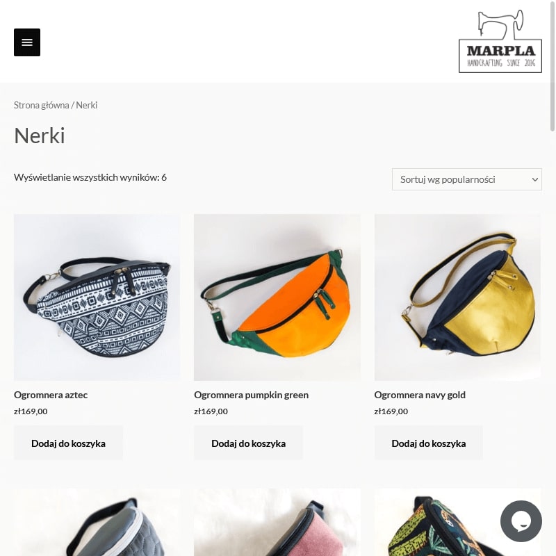 Nerka damska pikowana