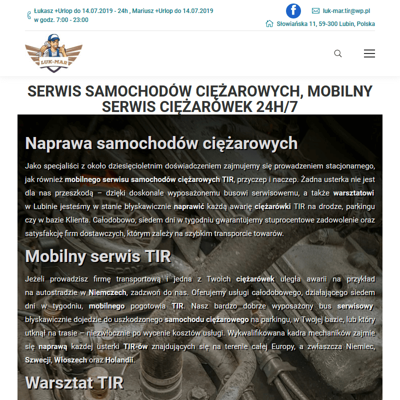 Mobilny serwis tir niemcy w Lubinie